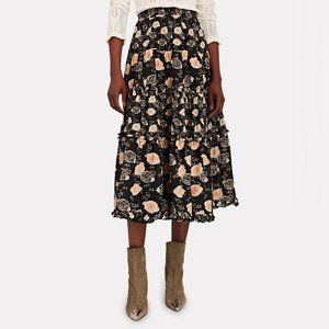 *HP* Ulla Johnson Tulia Floral Midi Skirt